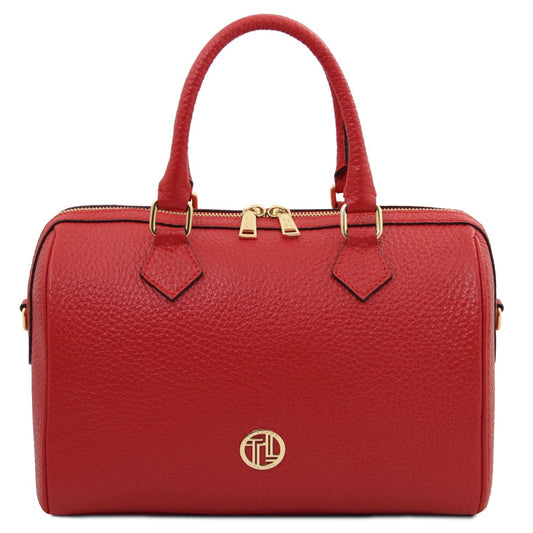 The Tropical Duchess Tuscany Leather  BARRIQUE TL142586 Leather Duffle bag in Lipstick Red
