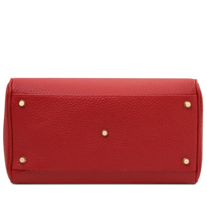 The Tropical Duchess Tuscany Leather  BARRIQUE TL142586 Leather Duffle bag in Lipstick Red
