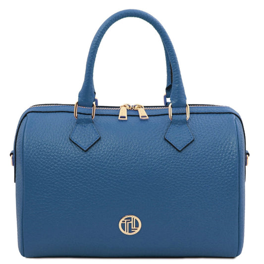 The Tropical Duchess Tuscany Leather  BARRIQUE TL142586 Leather Duffle bag in Denim