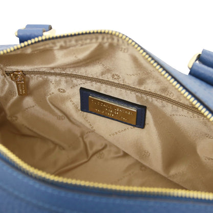 The Tropical Duchess Tuscany Leather  BARRIQUE TL142586 Leather Duffle bag in Denim
