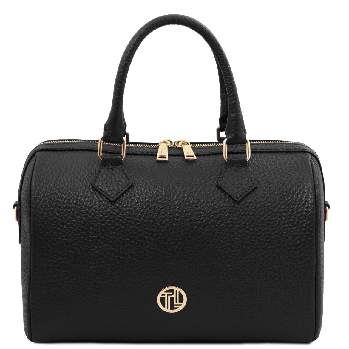 The Tropical Duchess Tuscany Leather  BARRIQUE TL142586 Leather Duffle bag in Black