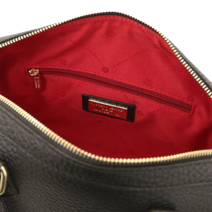 The Tropical Duchess Tuscany Leather  BARRIQUE TL142586 Leather Duffle bag in Black