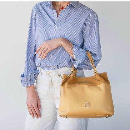 The Tropical Duchess Tuscany Leather  DIADE TL142587 Soft Leather Shopping bag in Mint Green
