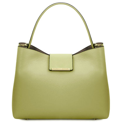 The Tropical Duchess Tuscany Leather  CLIO TL142356 Leather Secchiello bag in Lime Green