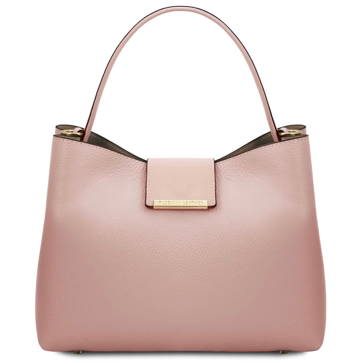 The Tropical Duchess Tuscany Leather  CLIO TL142356 Leather Secchiello bag in Nude