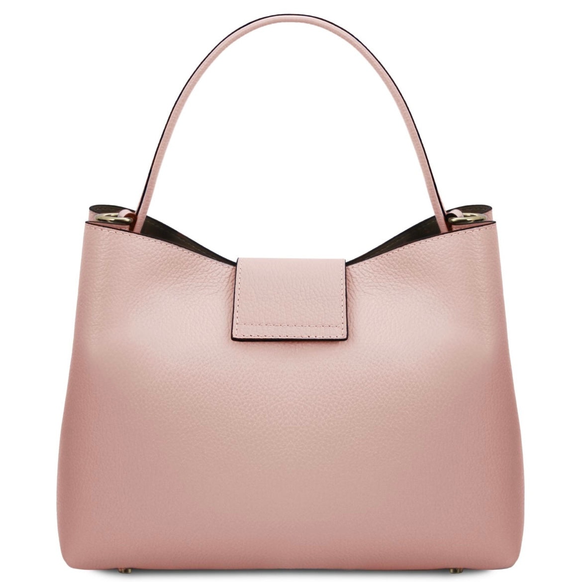 The Tropical Duchess Tuscany Leather  CLIO TL142356 Leather Secchiello bag in Nude