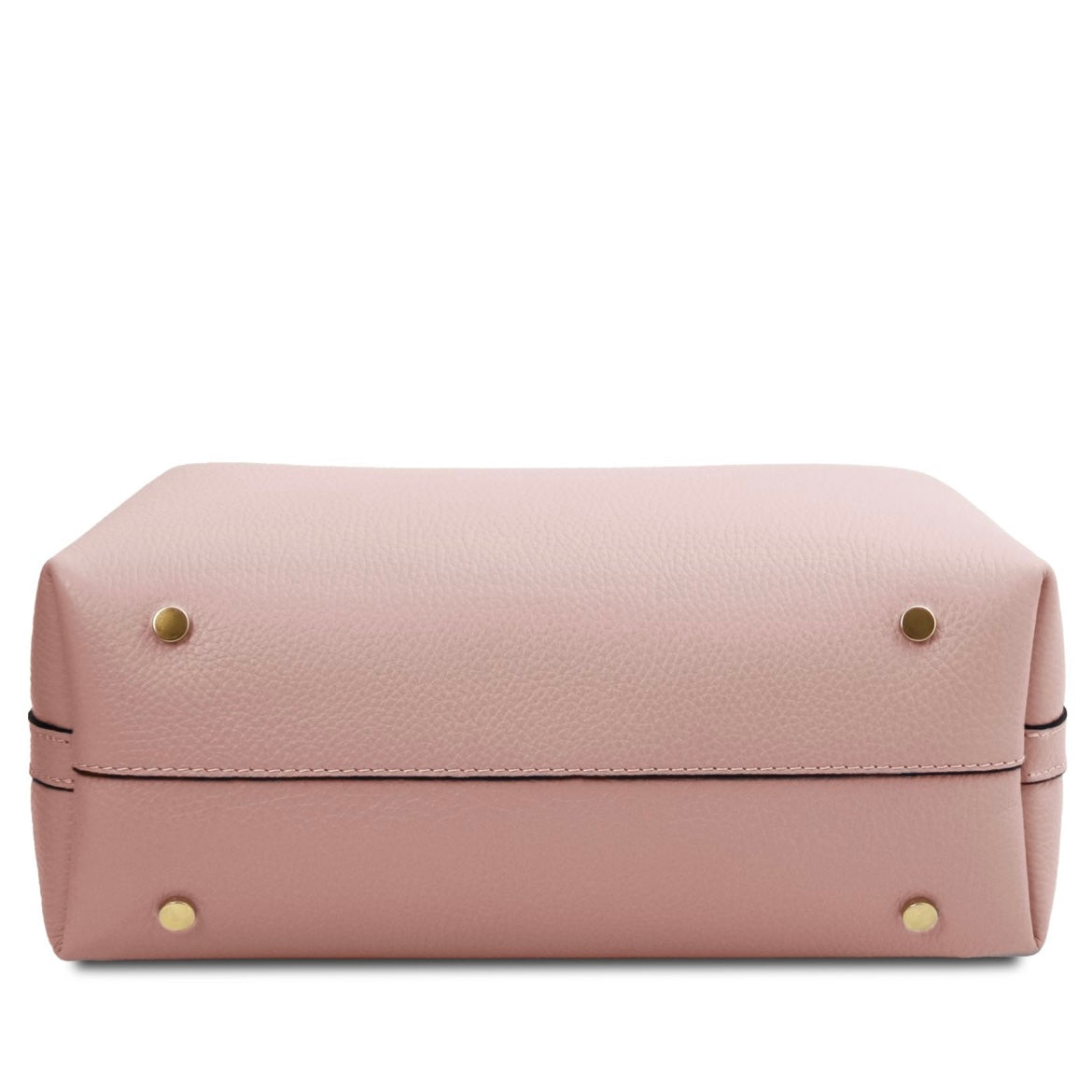 The Tropical Duchess Tuscany Leather  CLIO TL142356 Leather Secchiello bag in Nude