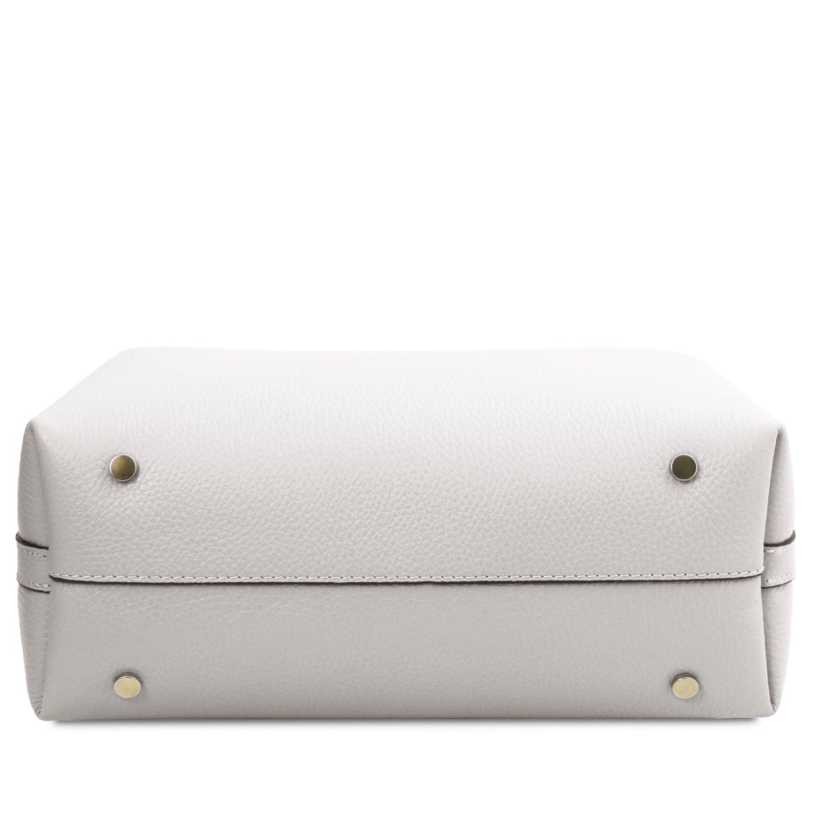 The Tropical Duchess Tuscany Leather  CLIO TL142356 Leather Secchiello bag in White