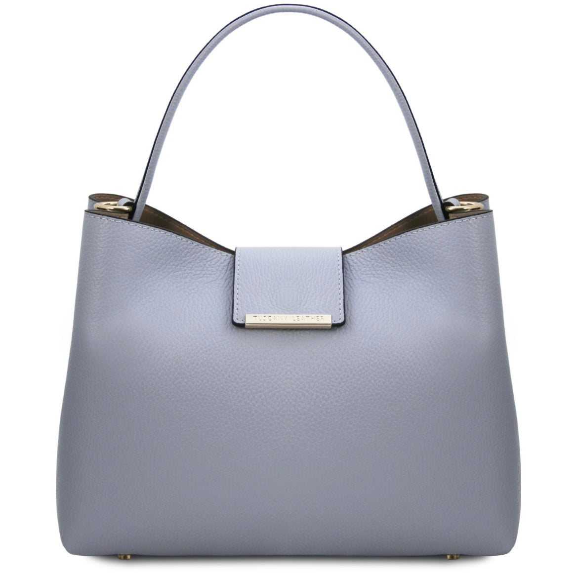 The Tropical Duchess Tuscany Leather  CLIO TL142356 Leather Secchiello bag in Light Blue