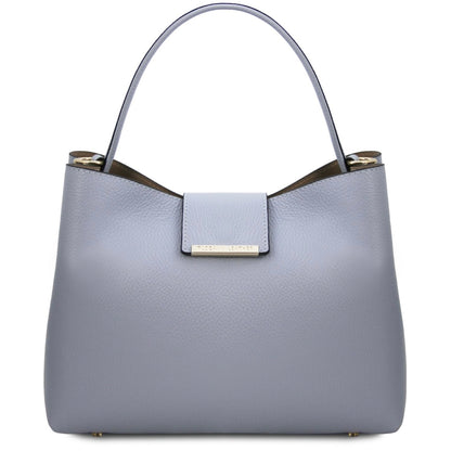 The Tropical Duchess Tuscany Leather  CLIO TL142356 Leather Secchiello bag in Light Blue