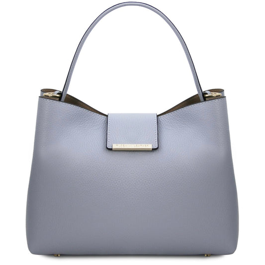 The Tropical Duchess Tuscany Leather  CLIO TL142356 Leather Secchiello bag in Light Blue