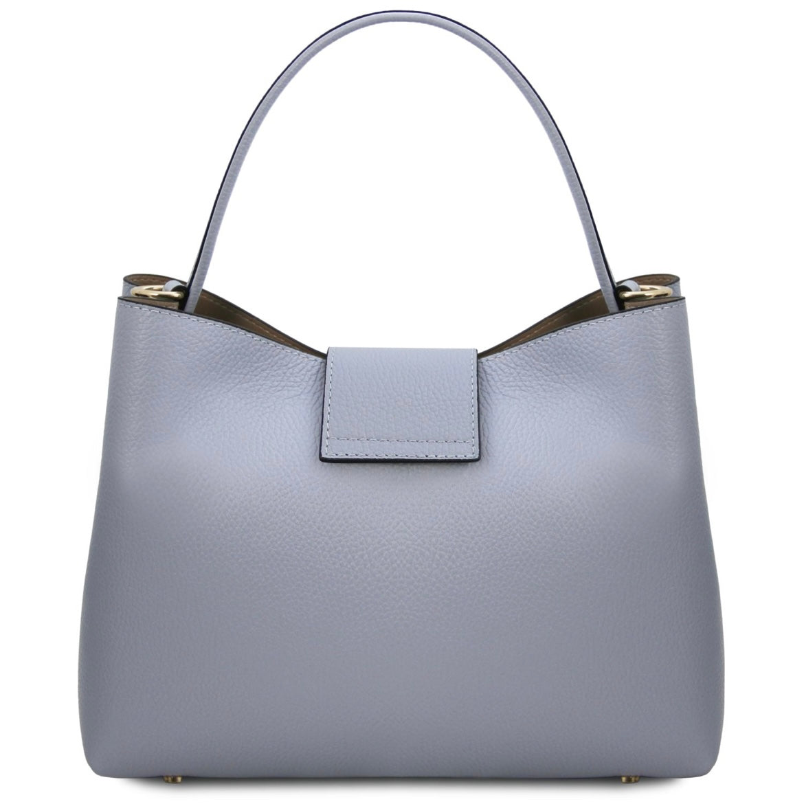 The Tropical Duchess Tuscany Leather  CLIO TL142356 Leather Secchiello bag in Light Blue