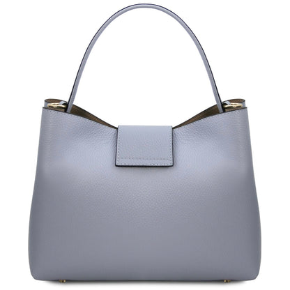 The Tropical Duchess Tuscany Leather  CLIO TL142356 Leather Secchiello bag in Light Blue