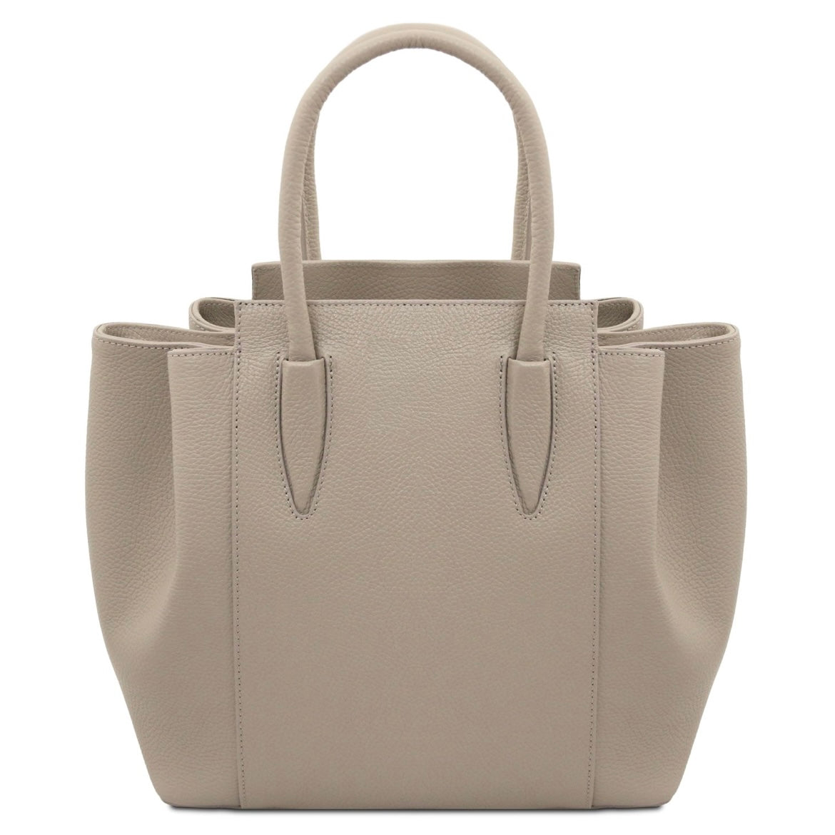 The Tropical Duchess Tuscany Leather  TULIPAN TL141727 Leather Handbag in Light Taupe
