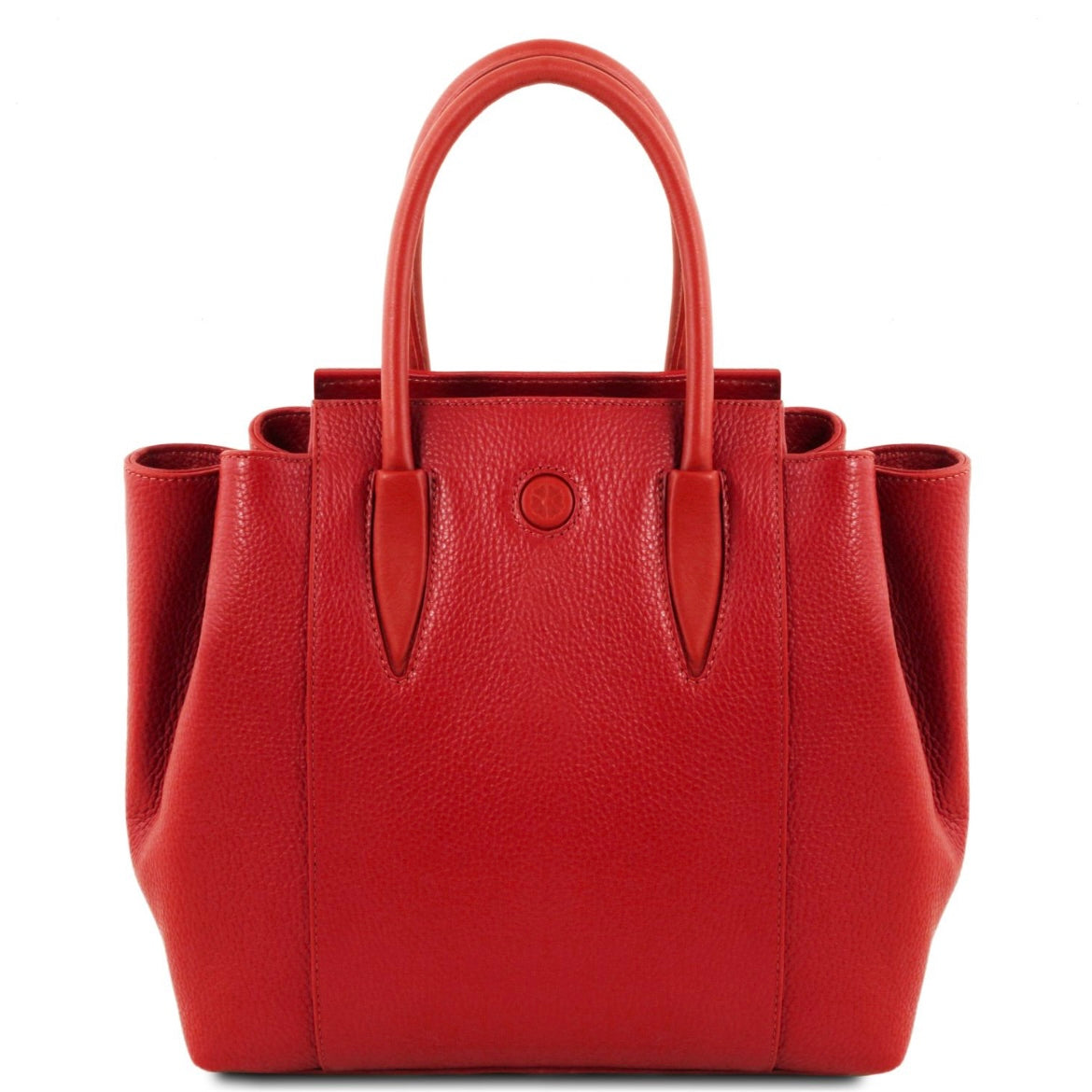 The Tropical Duchess Tuscany Leather  TULIPAN TL141727 Leather Handbag in Lipstick Red