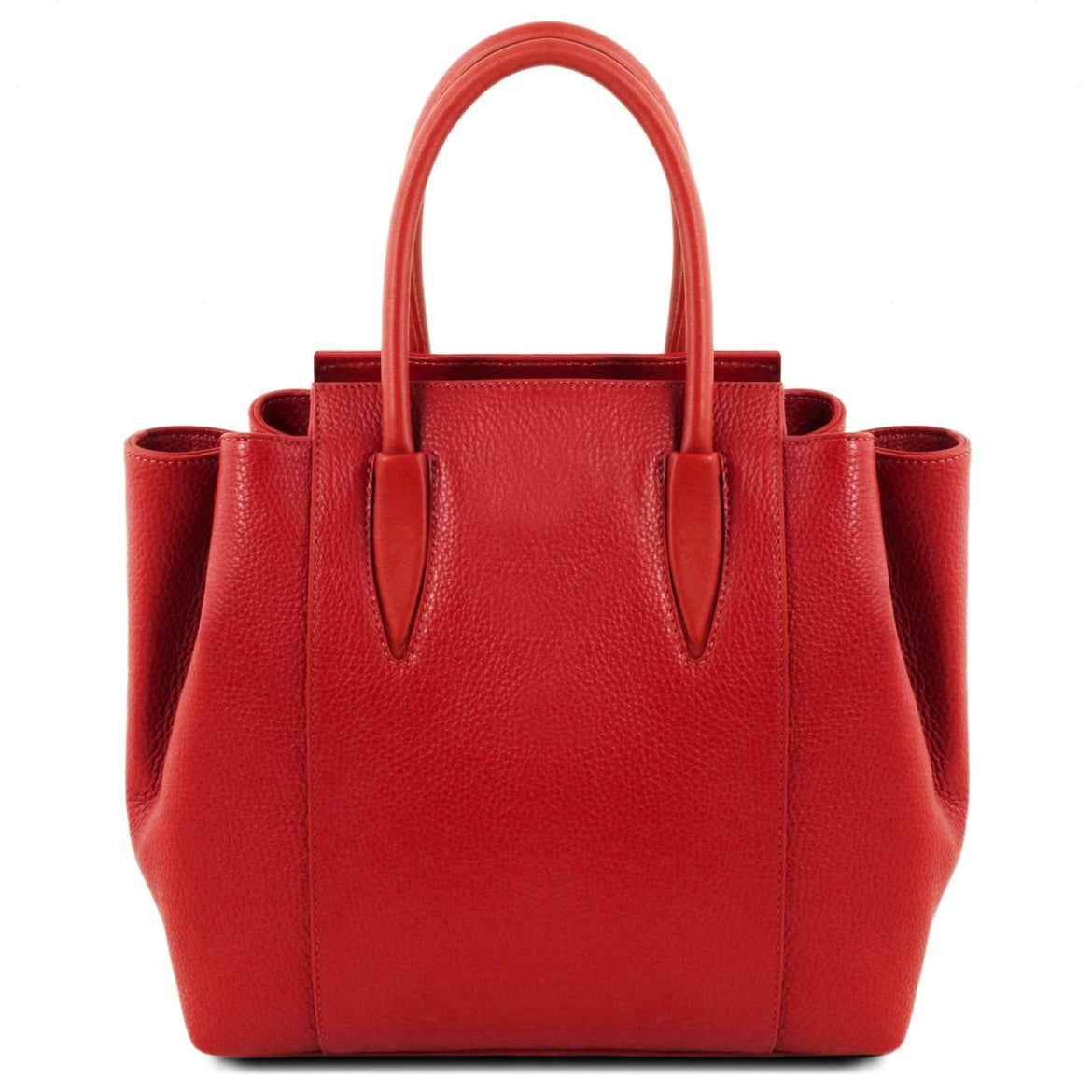 The Tropical Duchess Tuscany Leather  TULIPAN TL141727 Leather Handbag in Lipstick Red