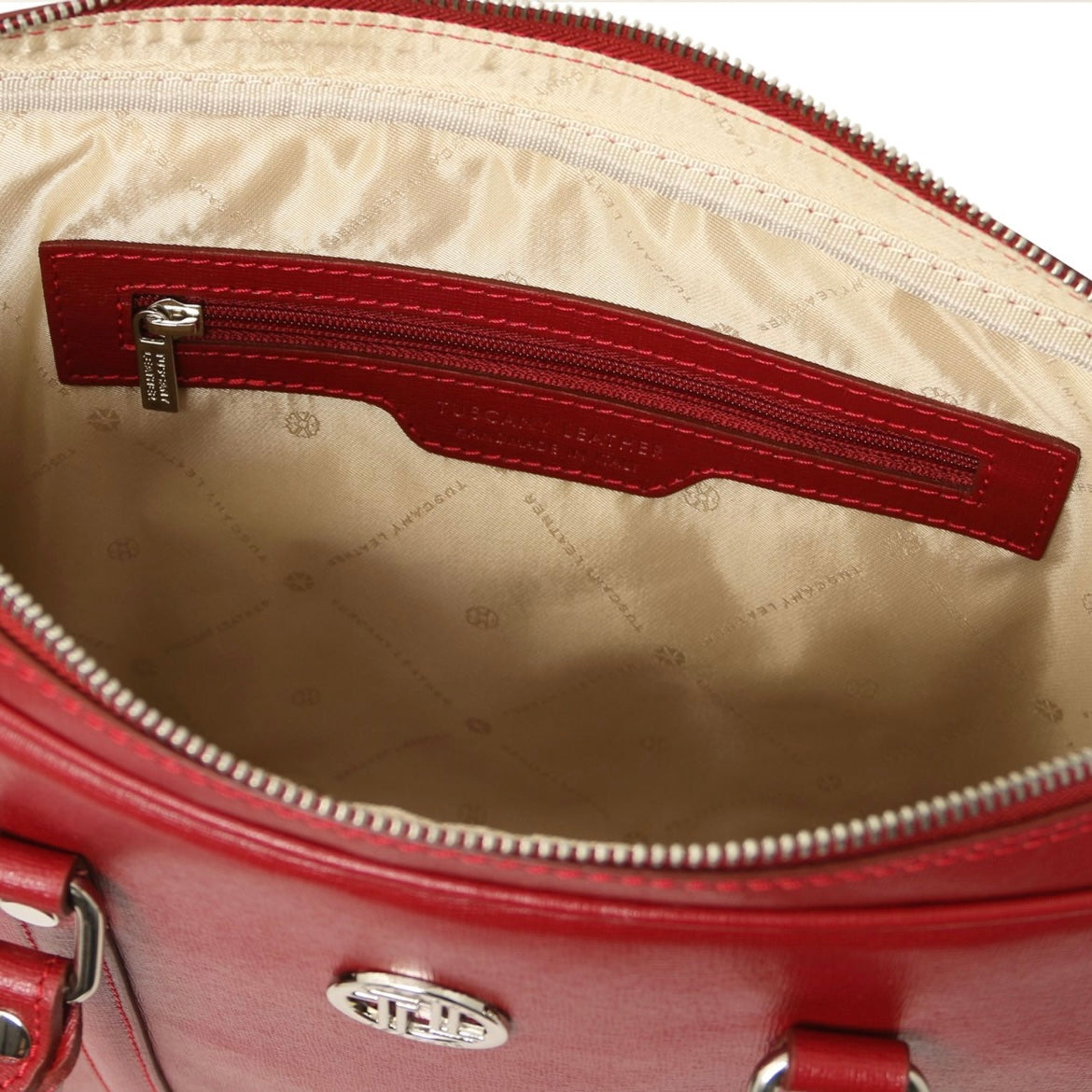 The Tropical Duchess Tuscany Leather  PRATO TL142453 Exclusive Saffiano Leather Laptop Case in Red