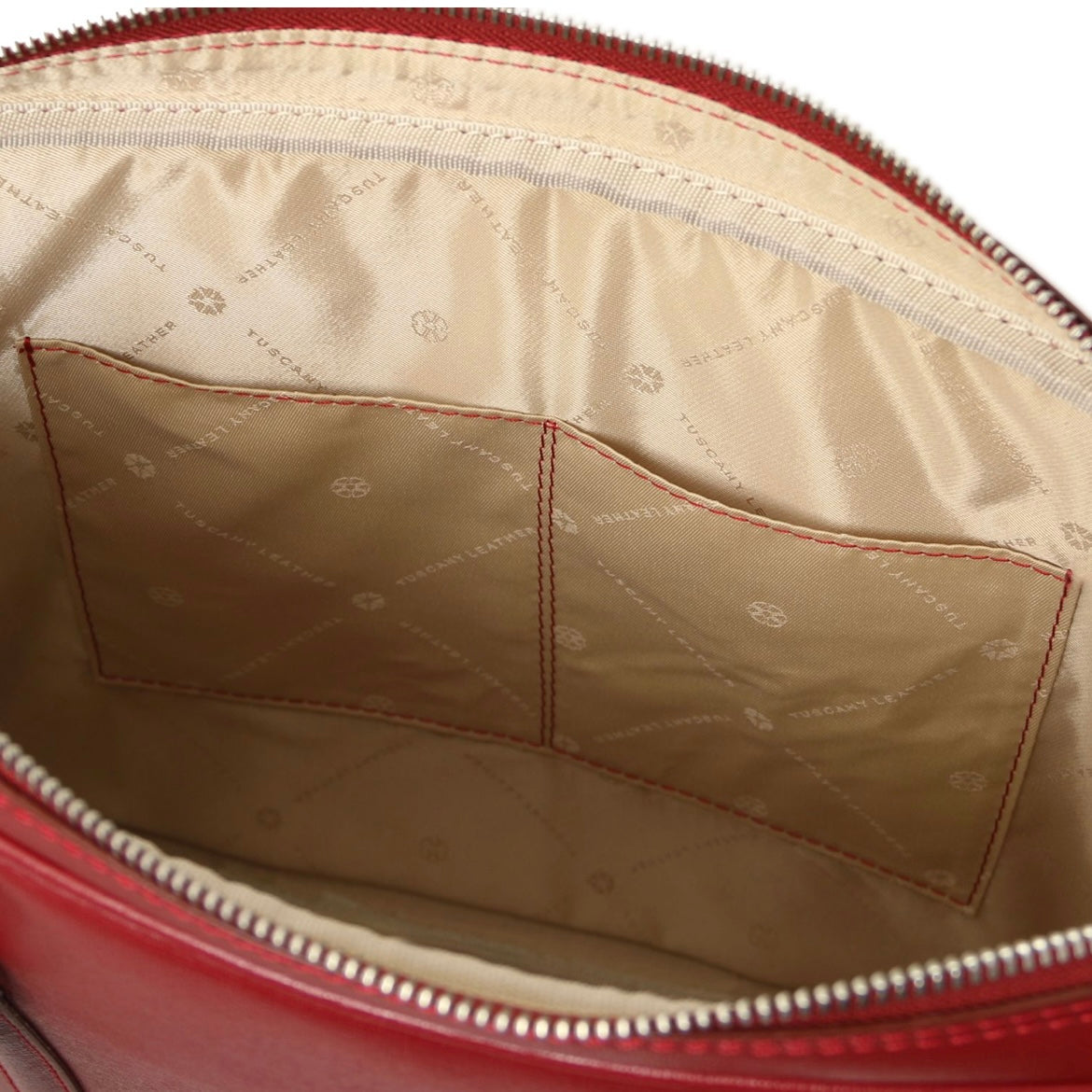 The Tropical Duchess Tuscany Leather  PRATO TL142453 Exclusive Saffiano Leather Laptop Case in Red