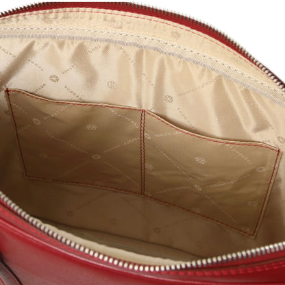 The Tropical Duchess Tuscany Leather  PRATO TL142453 Exclusive Saffiano Leather Laptop Case in Red