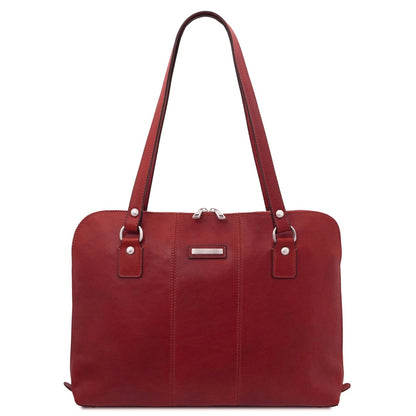 The Tropical Duchess Tuscany Leather  RAVENNA TL142426 Exclusive Lady Business bag in Red