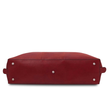 The Tropical Duchess Tuscany Leather  RAVENNA TL142426 Exclusive Lady Business bag in Red