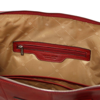 The Tropical Duchess Tuscany Leather  RAVENNA TL142426 Exclusive Lady Business bag in Red