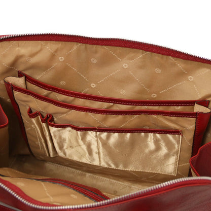 The Tropical Duchess Tuscany Leather  RAVENNA TL142426 Exclusive Lady Business bag in Red