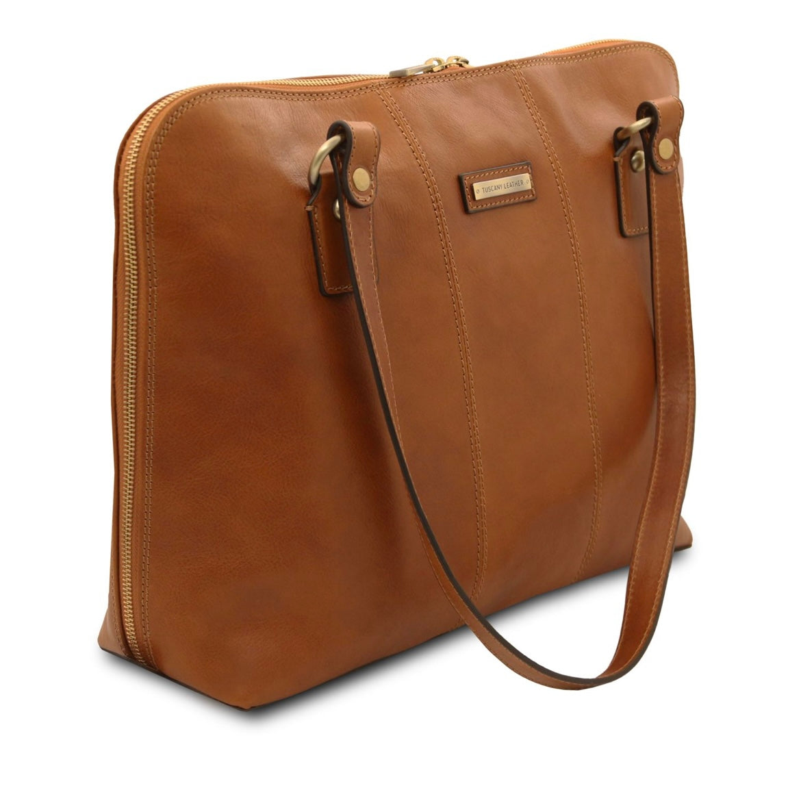 The Tropical Duchess Tuscany Leather  RAVENNA TL142426 Exclusive Lady Business bag in Natural
