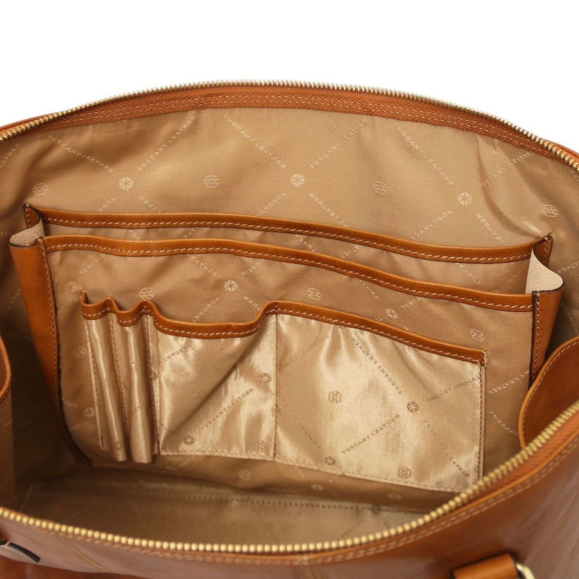 The Tropical Duchess Tuscany Leather  RAVENNA TL142426 Exclusive Lady Business bag in Natural