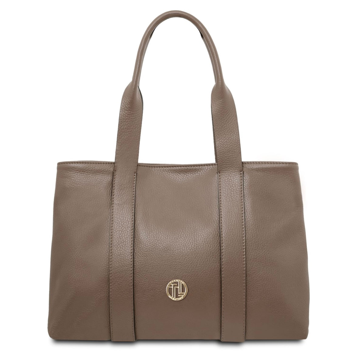 The Tropical Duchess Tuscany Leather  CALLIE TL142415 Soft Leather Shoulder bag in Dark Taupe