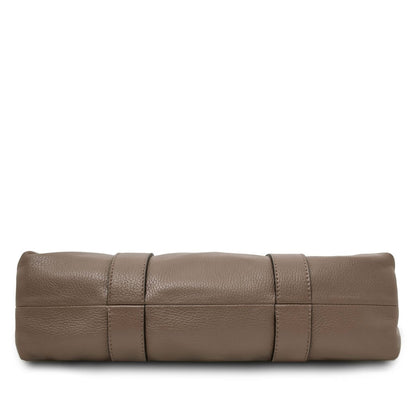 The Tropical Duchess Tuscany Leather  CALLIE TL142415 Soft Leather Shoulder bag in Dark Taupe