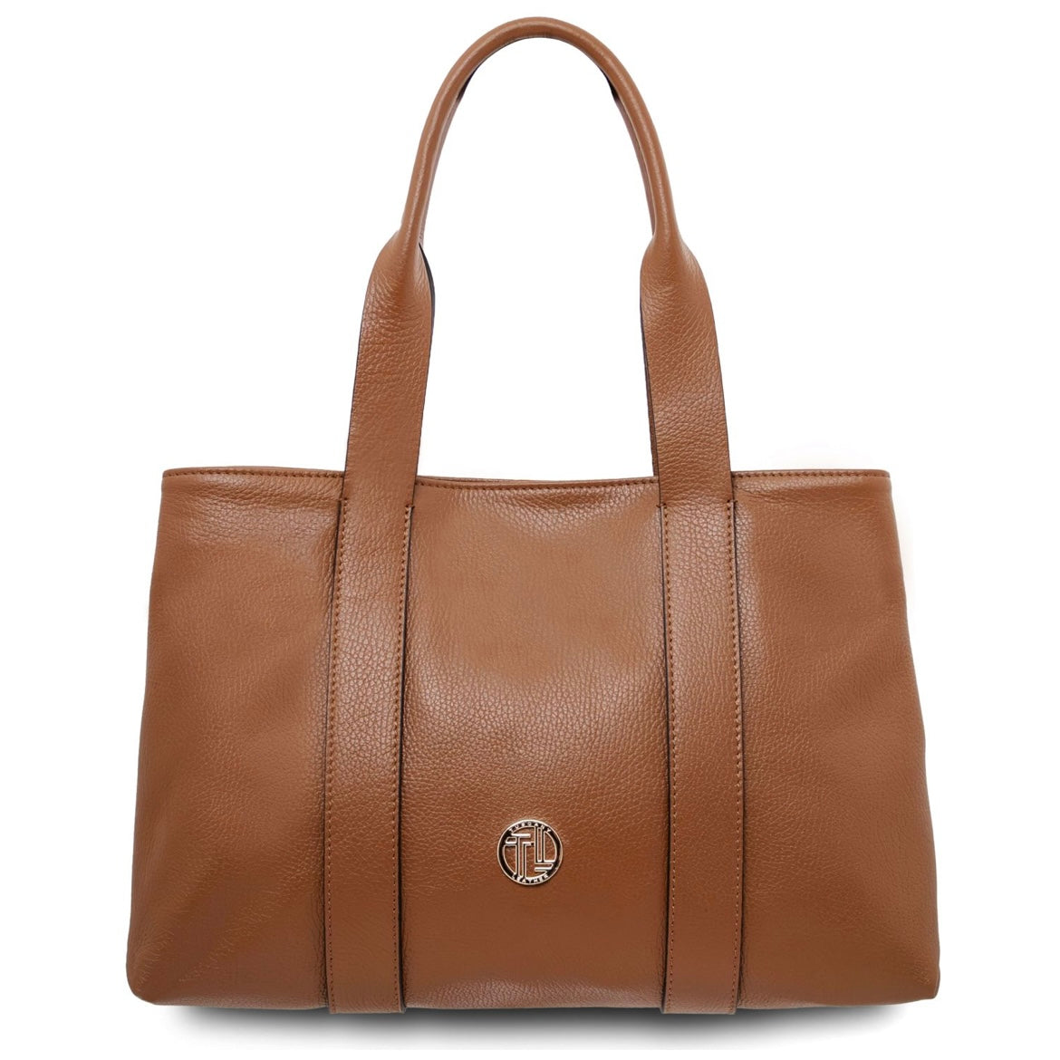 The Tropical Duchess Tuscany Leather  CALLIE TL142415 Soft Leather Shoulder bag in Cognac