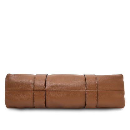 The Tropical Duchess Tuscany Leather  CALLIE TL142415 Soft Leather Shoulder bag in Cognac
