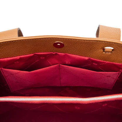 The Tropical Duchess Tuscany Leather  CALLIE TL142415 Soft Leather Shoulder bag in Cognac