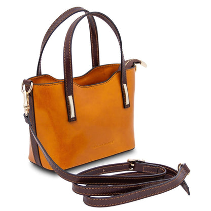 The Tropical Duchess Tuscany Leather  AMELIA TL142406 Leather Tote in Honey