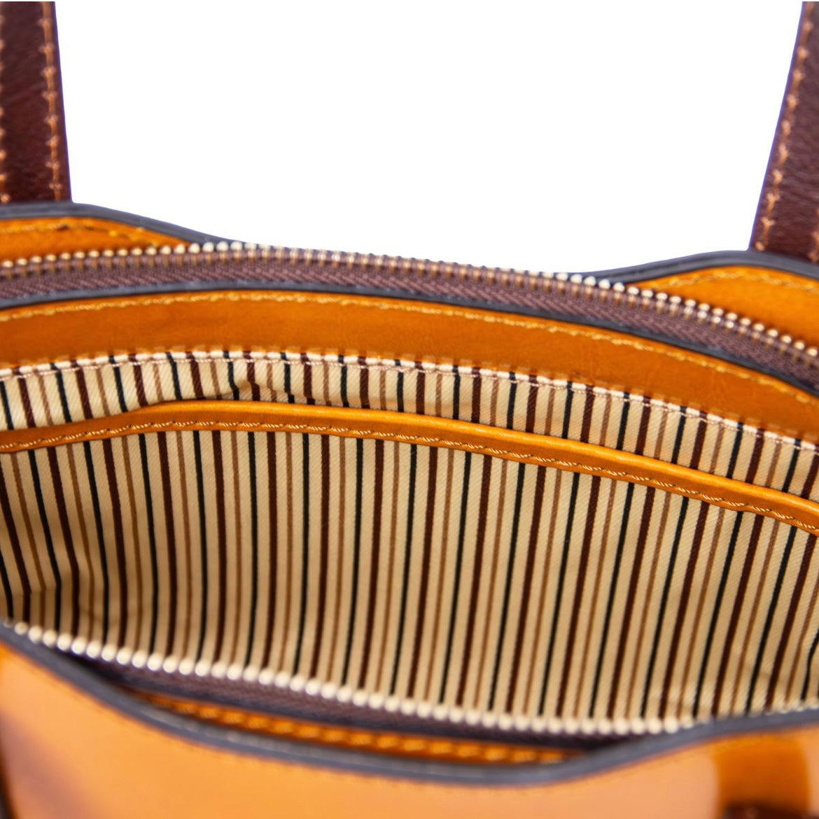 The Tropical Duchess Tuscany Leather  AMELIA TL142406 Leather Tote in Honey