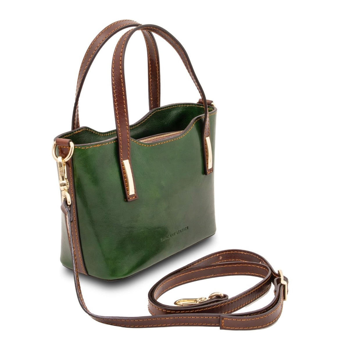 The Tropical Duchess Tuscany Leather  AMELIA TL142406 Leather Tote in Green