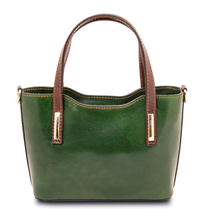 The Tropical Duchess Tuscany Leather  AMELIA TL142406 Leather Tote in Green