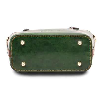 The Tropical Duchess Tuscany Leather  AMELIA TL142406 Leather Tote in Green