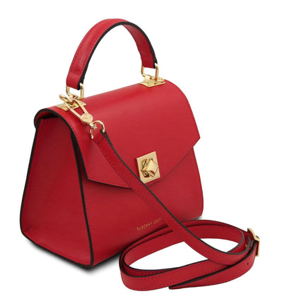 The Tropical Duchess Tuscany Leather  TL BAG TL142203 Leather Handbag in Red