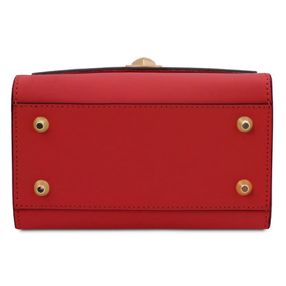 The Tropical Duchess Tuscany Leather  TL BAG TL142203 Leather Handbag in Red