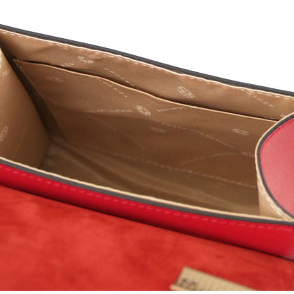 The Tropical Duchess Tuscany Leather  TL BAG TL142203 Leather Handbag in Red
