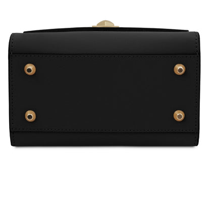 The Tropical Duchess Tuscany Leather  TL BAG TL142203 Leather Handbag in Black