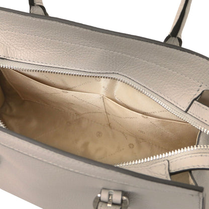 The Tropical Duchess Tuscany Leather  TL BAG TL142147 Leather Handbag in Light Grey