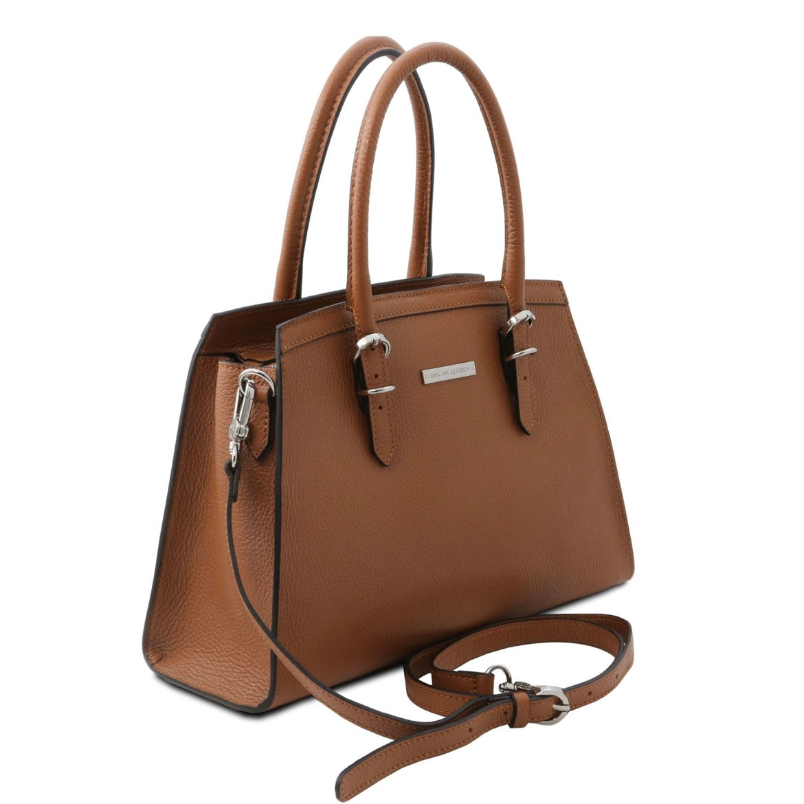 The Tropical Duchess Tuscany Leather  TL BAG TL142147 Leather Handbag in Cognac
