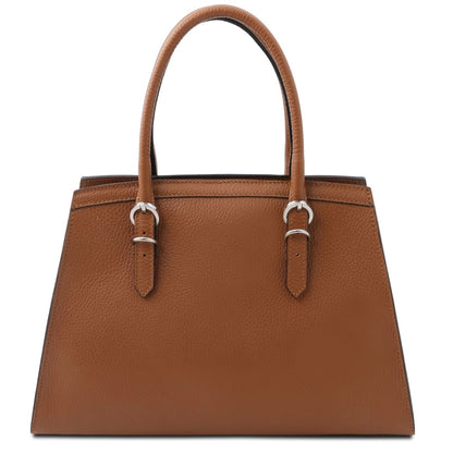 The Tropical Duchess Tuscany Leather  TL BAG TL142147 Leather Handbag in Cognac