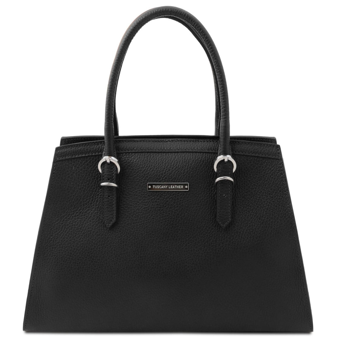 The Tropical Duchess Tuscany Leather  TL BAG TL142147 Leather Handbag in Black