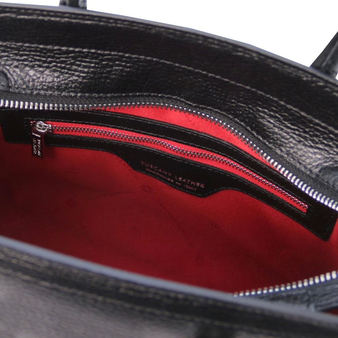 The Tropical Duchess Tuscany Leather  TL BAG TL142147 Leather Handbag in Black