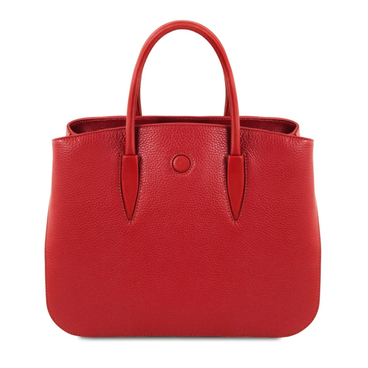 The Tropical Duchess Tuscany Leather  TL BAG CAMELIA TL141728 Leather Handbag in Lipstick Red