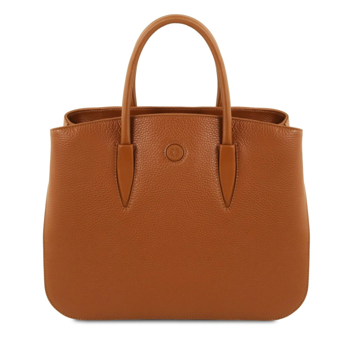 The Tropical Duchess Tuscany Leather  TL BAG CAMELIA TL141728 Leather Handbag in Cognac
